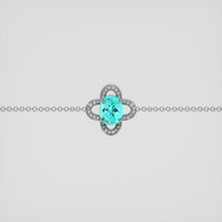 <span>1.16</span>&nbsp;<span class="tooltip-light">Ct.Tw.<span class="tooltiptext">Total Carat Weight</span></span> Blue Paraiba Tourmaline Bracelet, 14K White Gold 1