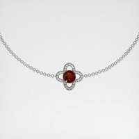 0.62 Ct.Tw. Ruby Bracelet, 14K White Gold 1