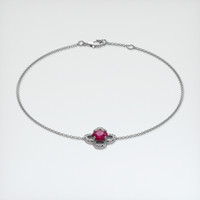 <span>0.84</span>&nbsp;<span class="tooltip-light">Ct.Tw.<span class="tooltiptext">Total Carat Weight</span></span> Ruby Bracelet, 14K White Gold 2