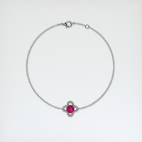 <span>0.84</span>&nbsp;<span class="tooltip-light">Ct.Tw.<span class="tooltiptext">Total Carat Weight</span></span> Ruby Bracelet, 14K White Gold 3