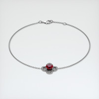 <span>0.89</span>&nbsp;<span class="tooltip-light">Ct.Tw.<span class="tooltiptext">Total Carat Weight</span></span> Ruby Bracelet, 14K White Gold 2