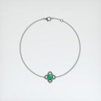 <span>0.70</span>&nbsp;<span class="tooltip-light">Ct.Tw.<span class="tooltiptext">Total Carat Weight</span></span> Emerald Bracelet, 18K White Gold 3