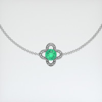 0.79 Ct.Tw. Emerald Bracelet, 18K White Gold 1