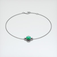 <span>0.79</span>&nbsp;<span class="tooltip-light">Ct.Tw.<span class="tooltiptext">Total Carat Weight</span></span> Emerald Bracelet, 18K White Gold 2