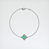 <span>0.79</span>&nbsp;<span class="tooltip-light">Ct.Tw.<span class="tooltiptext">Total Carat Weight</span></span> Emerald Bracelet, 18K White Gold 3