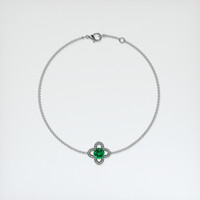 <span>0.66</span>&nbsp;<span class="tooltip-light">Ct.Tw.<span class="tooltiptext">Total Carat Weight</span></span> Emerald Bracelet, 18K White Gold 3