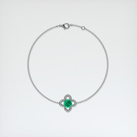 <span>0.85</span>&nbsp;<span class="tooltip-light">Ct.Tw.<span class="tooltiptext">Total Carat Weight</span></span> Emerald Bracelet, 18K White Gold 3