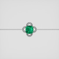 <span>3.37</span> <span class="tooltip-light">Ct.Tw.<span class="tooltiptext">Total Carat Weight</span></span> Emerald Bracelet, 18K White Gold 1