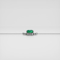 <span>3.37</span> <span class="tooltip-light">Ct.Tw.<span class="tooltiptext">Total Carat Weight</span></span> Emerald Bracelet, 18K White Gold 4