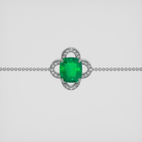<span>3.79</span> <span class="tooltip-light">Ct.Tw.<span class="tooltiptext">Total Carat Weight</span></span> Emerald Bracelet, 18K White Gold 1