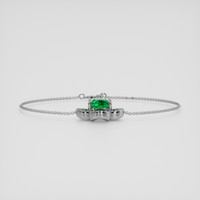 <span>3.79</span>&nbsp;<span class="tooltip-light">Ct.Tw.<span class="tooltiptext">Total Carat Weight</span></span> Emerald Bracelet, 18K White Gold 2