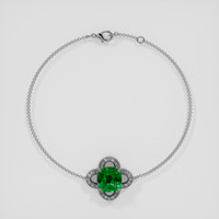 <span>3.79</span>&nbsp;<span class="tooltip-light">Ct.Tw.<span class="tooltiptext">Total Carat Weight</span></span> Emerald Bracelet, 18K White Gold 3