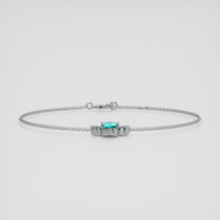 <span>1.16</span> <span class="tooltip-light">Ct.Tw.<span class="tooltiptext">Total Carat Weight</span></span> Blue Paraiba Tourmaline Bracelet, 18K White Gold 2