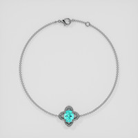 <span>1.16</span> <span class="tooltip-light">Ct.Tw.<span class="tooltiptext">Total Carat Weight</span></span> Blue Paraiba Tourmaline Bracelet, 18K White Gold 3