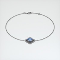 1.25 Ct.Tw. Gemstone Bracelet, 18K White Gold 2