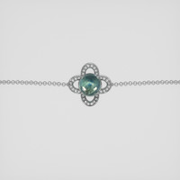 <span>1.83</span>&nbsp;<span class="tooltip-light">Ct.Tw.<span class="tooltiptext">Total Carat Weight</span></span> Greenish Blue Sapphire Bracelet, 18K White Gold 1