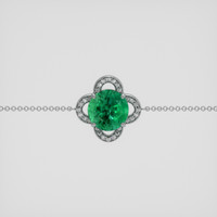 <span>4.36</span> <span class="tooltip-light">Ct.Tw.<span class="tooltiptext">Total Carat Weight</span></span> Emerald Bracelet, 18K White Gold 1