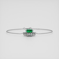 <span>4.36</span>&nbsp;<span class="tooltip-light">Ct.Tw.<span class="tooltiptext">Total Carat Weight</span></span> Emerald Bracelet, 18K White Gold 2