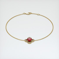 <span>0.99</span>&nbsp;<span class="tooltip-light">Ct.Tw.<span class="tooltiptext">Total Carat Weight</span></span> Ruby Bracelet, 14K Yellow Gold 2