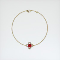 <span>0.99</span>&nbsp;<span class="tooltip-light">Ct.Tw.<span class="tooltiptext">Total Carat Weight</span></span> Ruby Bracelet, 14K Yellow Gold 3