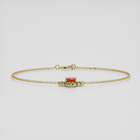 <span>1.11</span> <span class="tooltip-light">Ct.Tw.<span class="tooltiptext">Total Carat Weight</span></span> Padparadscha Sapphire Bracelet, 14K Yellow Gold 2