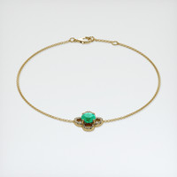 <span>0.79</span>&nbsp;<span class="tooltip-light">Ct.Tw.<span class="tooltiptext">Total Carat Weight</span></span> Emerald Bracelet, 18K Yellow Gold 2