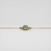 <span>1.14</span>&nbsp;<span class="tooltip-light">Ct.Tw.<span class="tooltiptext">Total Carat Weight</span></span> Greenish Blue Grandidierite Bracelet, 18K Yellow Gold 4