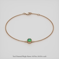 0.73 Ct.Tw. Gemstone Bracelet, 14K Rose Gold 2