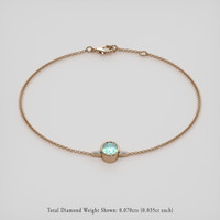 0.81 Ct.Tw. Gemstone Bracelet, 14K Rose Gold 2