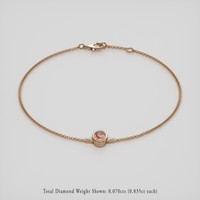0.90 Ct.Tw. Gemstone Bracelet, 14K Rose Gold 2