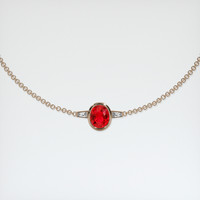 1.06 Ct.Tw. Ruby Bracelet, 14K Rose Gold 1