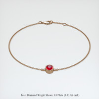 1.06 Ct.Tw. Ruby Bracelet, 14K Rose Gold 2