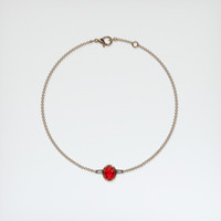 <span>1.06</span>&nbsp;<span class="tooltip-light">Ct.Tw.<span class="tooltiptext">Total Carat Weight</span></span> Ruby Bracelet, 14K Rose Gold 3