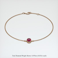 1.06 Ct.Tw. Ruby Bracelet, 14K Rose Gold 2
