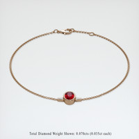 <span>1.03</span>&nbsp;<span class="tooltip-light">Ct.Tw.<span class="tooltiptext">Total Carat Weight</span></span> Ruby Bracelet, 14K Rose Gold 2