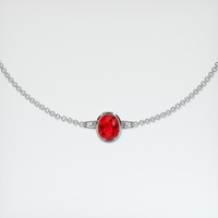 1.06 Ct.Tw. Ruby Bracelet, 14K White Gold 1