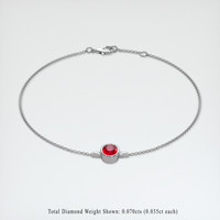 <span>1.06</span>&nbsp;<span class="tooltip-light">Ct.Tw.<span class="tooltiptext">Total Carat Weight</span></span> Ruby Bracelet, 14K White Gold 2