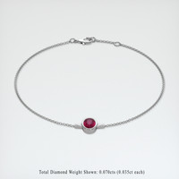 <span>1.06</span>&nbsp;<span class="tooltip-light">Ct.Tw.<span class="tooltiptext">Total Carat Weight</span></span> Ruby Bracelet, 14K White Gold 2