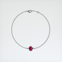 <span>1.06</span>&nbsp;<span class="tooltip-light">Ct.Tw.<span class="tooltiptext">Total Carat Weight</span></span> Ruby Bracelet, 14K White Gold 3