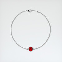 <span>1.03</span>&nbsp;<span class="tooltip-light">Ct.Tw.<span class="tooltiptext">Total Carat Weight</span></span> Ruby Bracelet, 14K White Gold 3