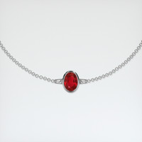 <span>1.00</span>&nbsp;<span class="tooltip-light">Ct.Tw.<span class="tooltiptext">Total Carat Weight</span></span> Ruby Bracelet, 14K White Gold 1