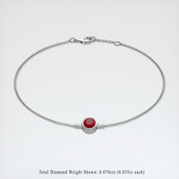 <span>1.00</span>&nbsp;<span class="tooltip-light">Ct.Tw.<span class="tooltiptext">Total Carat Weight</span></span> Ruby Bracelet, 14K White Gold 2