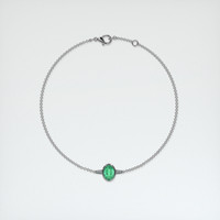 0.72 Ct.Tw. Emerald Bracelet, 18K White Gold 3