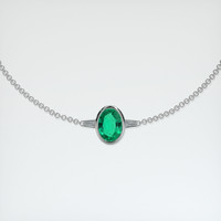 0.95 Ct.Tw. Emerald Bracelet, 18K White Gold 1