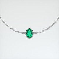 <span>0.95</span>&nbsp;<span class="tooltip-light">Ct.Tw.<span class="tooltiptext">Total Carat Weight</span></span> Emerald Bracelet, 18K White Gold 1