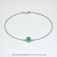 0.95 Ct.Tw. Emerald Bracelet, 18K White Gold 2