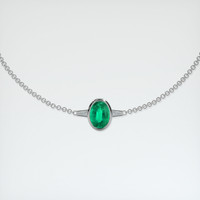 0.97 Ct.Tw. Emerald Bracelet, 18K White Gold 1
