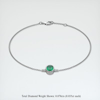 0.97 Ct.Tw. Emerald Bracelet, 18K White Gold 2