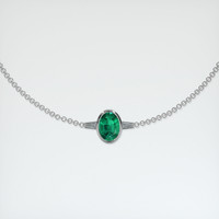 0.86 Ct.Tw. Emerald Bracelet, 18K White Gold 1