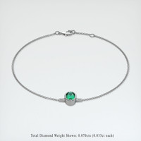 0.86 Ct.Tw. Emerald Bracelet, 18K White Gold 2